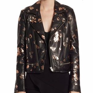 IRO black phedra painted leather jacket